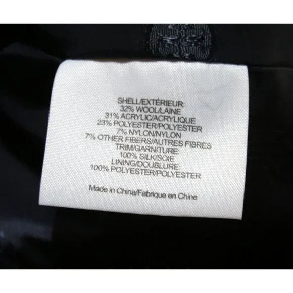 Tory Burch Annabelle Tweed Coat Jacket Blue Black Womens 10 Modern Heritage - Picture 10 of 14